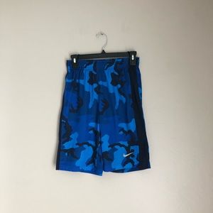 Nike dri-fit men’s shorts blue camo